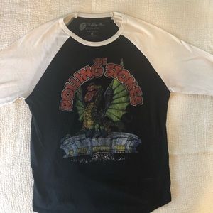 Men’s Rolling Stones Baseball 3/4 length Tee Size M